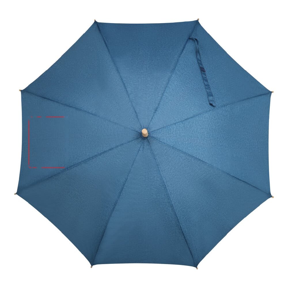 Stok paraplu 23” R-PET auto open — drukvlak linker paneel