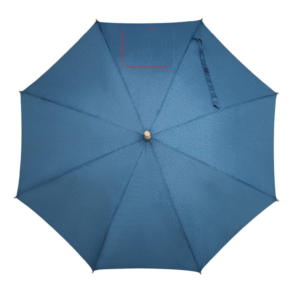 Stok paraplu 23” R-PET auto open — drukvlak bovenste paneel