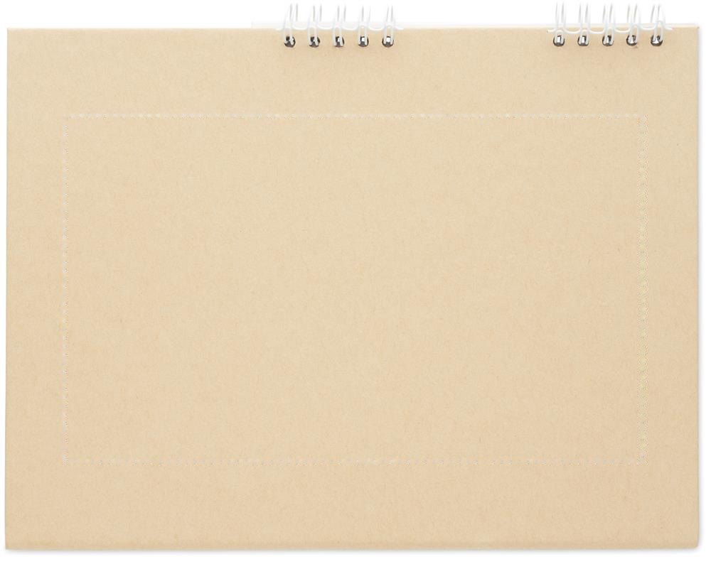 CALENDOO - Bureaukalender met memoblok — drukvlak achterzijde