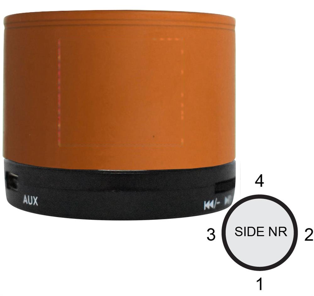 ROUND BASS - Draadloze-luidspreker — drukvlak op de oranje zijkant