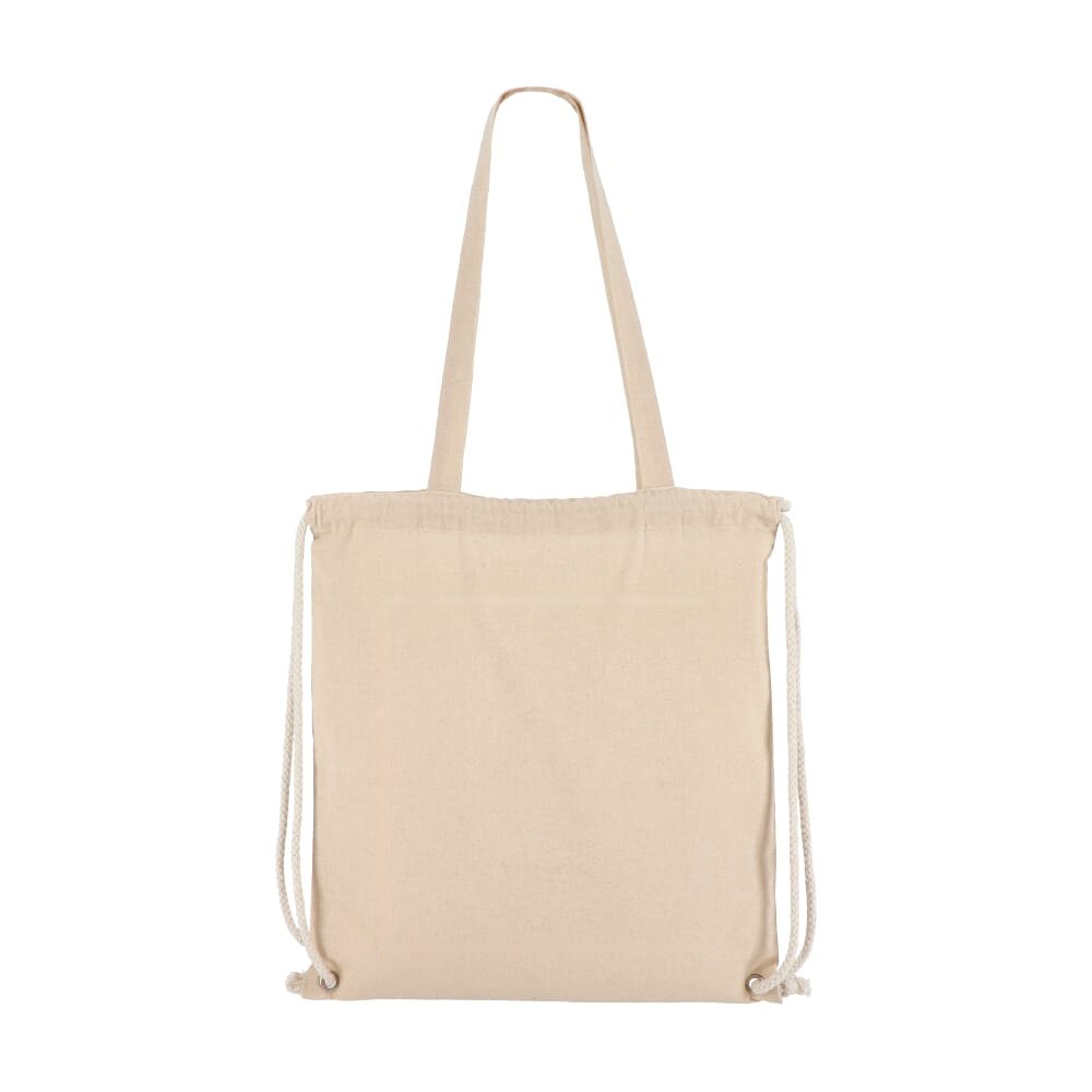Katoen Rugzak tote OEKO-TEX® 38 x 42cm 140g/m² — drukvlak midden op de tas