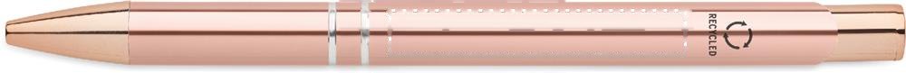 BERN ROSE - Gerecyclede aluminium pen — drukvlak opposite de clip