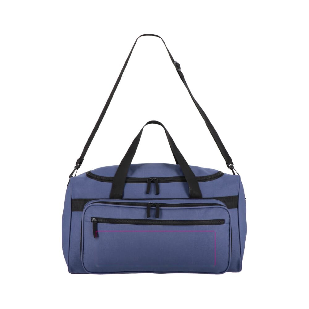 R-PET 600D Sport- en reistas 51 x 25 x 29 cm 37 L — drukvlak op vak voorzijde