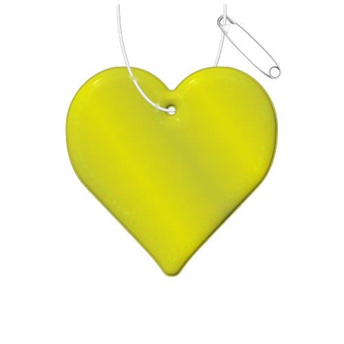 RFX™ H-09 reflecterende pvc hanger met hart — drukvlak voorkant (op reflecterende laag)