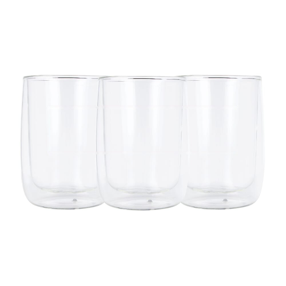 Dubbelwandig koffieglas Marian 320 ml — drukvlak rondom