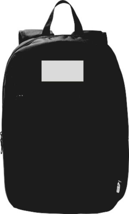 rPET polyester (600D) laptoprugzak Phineas — drukvlak voorzijde boven