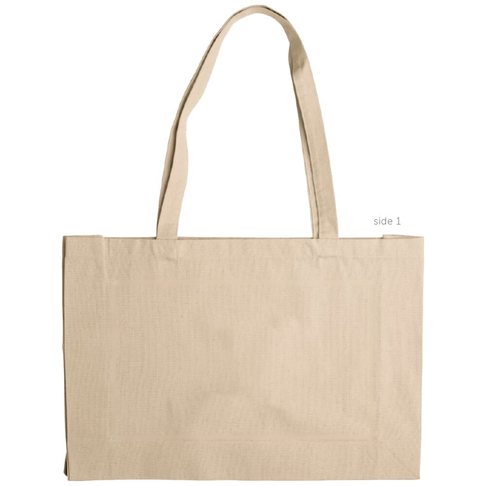 Schoudertas canvas OEKO-TEX® 280g/m² 45x10x33cm — drukvlak midden zijde 1