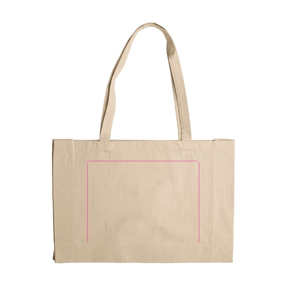 Schoudertas canvas OEKO-TEX® 280g/m² 45x10x33cm — drukvlak midden voorzijde