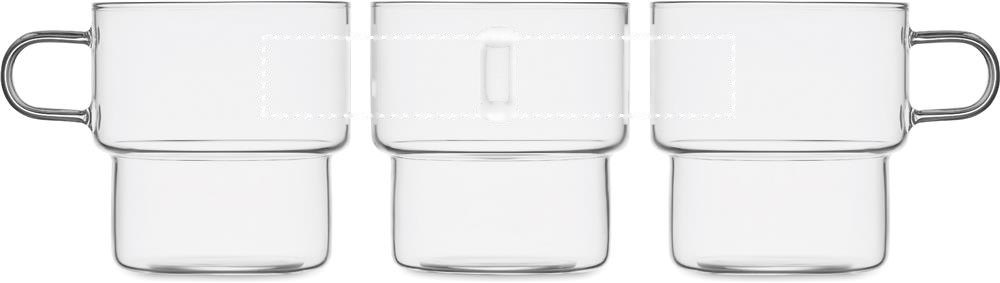 BOROMUG - Hoog borosilicaatglas 300ml — drukvlak drukvlak 1