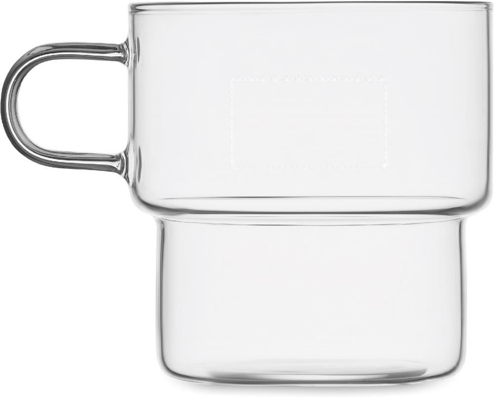 BOROMUG - Hoog borosilicaatglas 300ml — drukvlak linkshandig boven