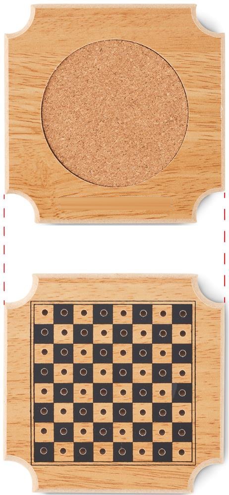 COASTGAME - 4-delig set onderzetters spel — drukvlak coaster 1