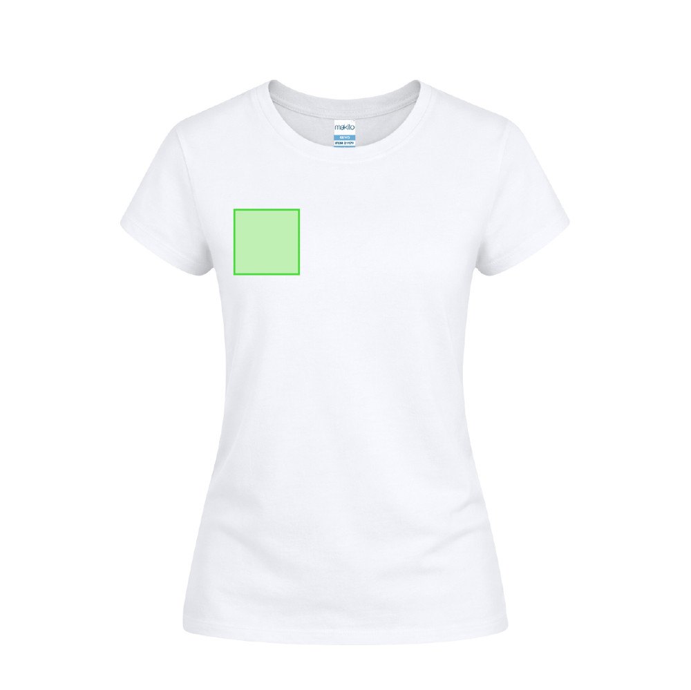 Wit Dames T-Shirt Seiyo — drukvlak rechterborst