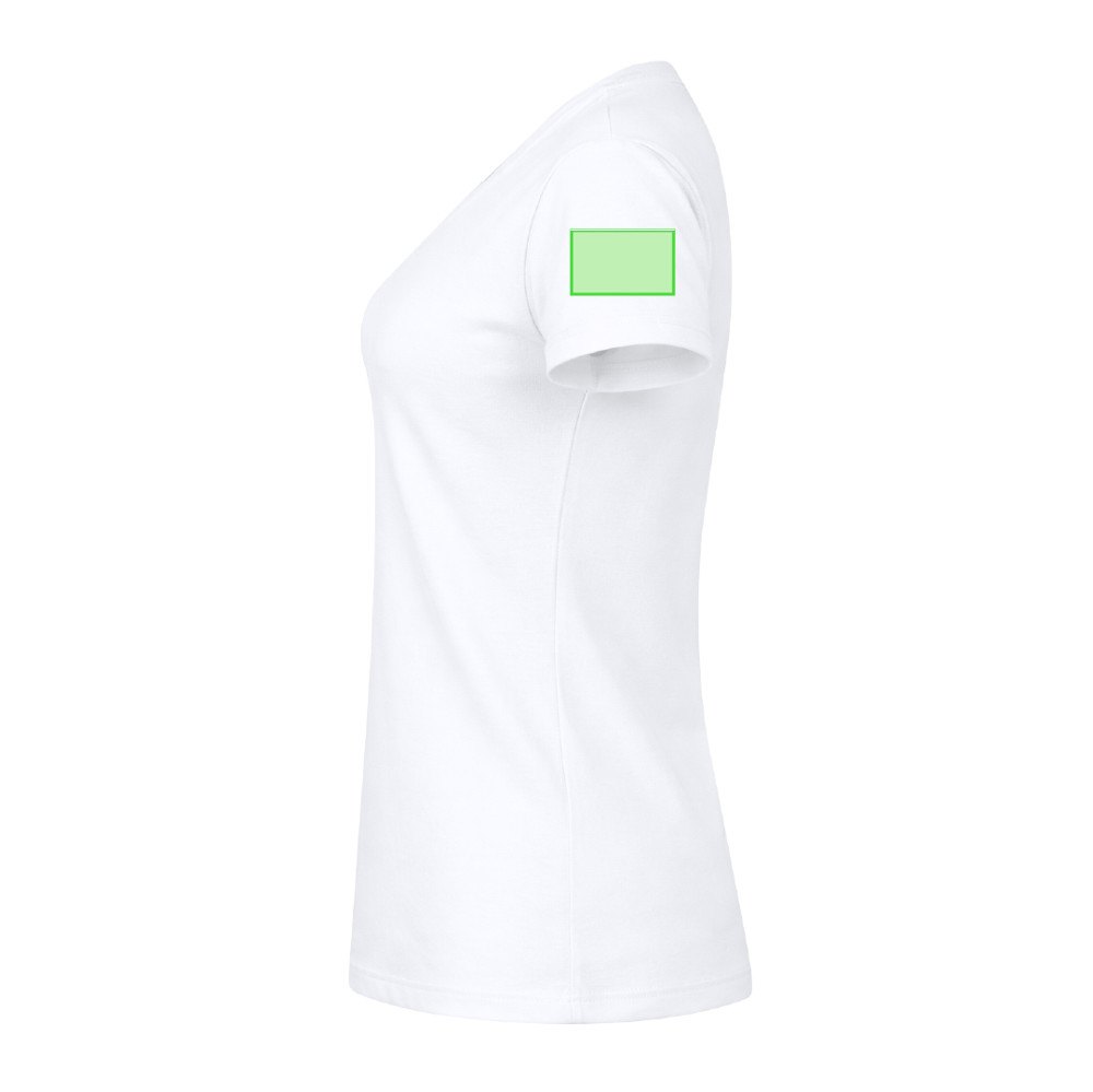 Wit Dames T-Shirt Seiyo — drukvlak linkermouw