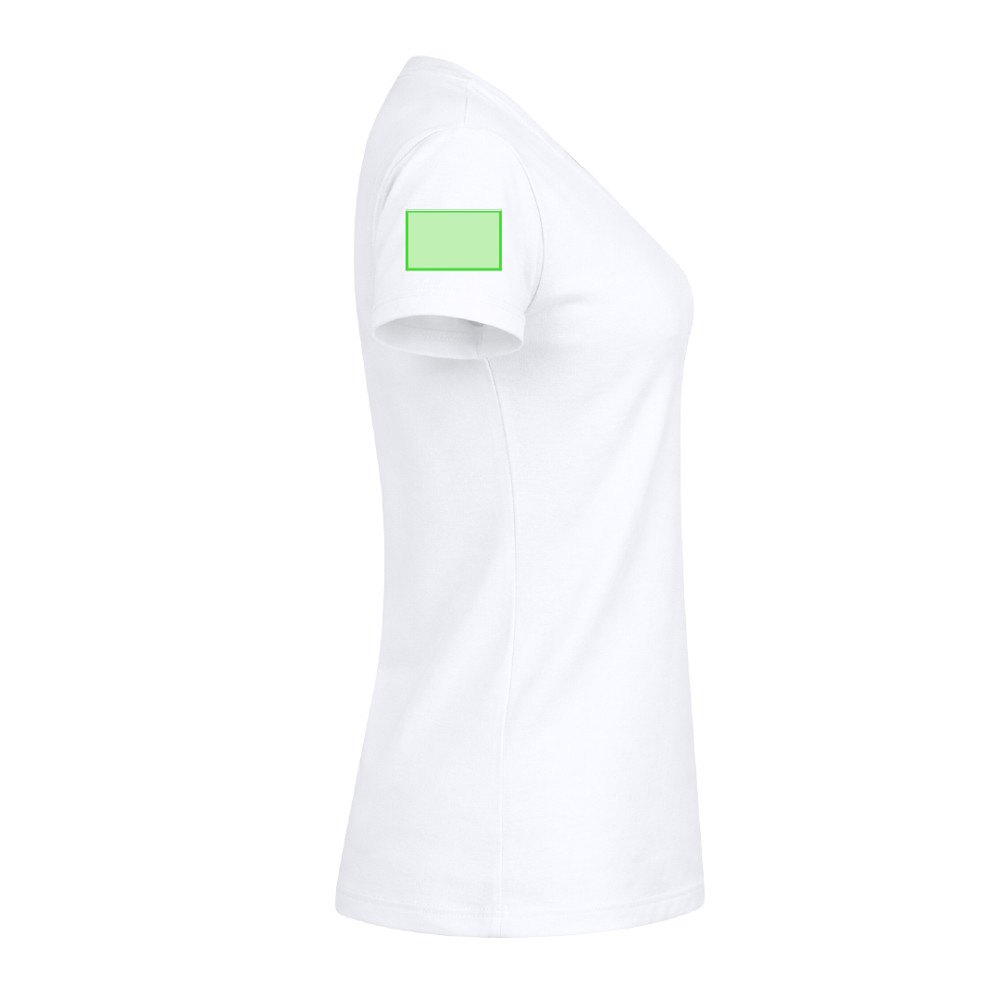 Wit Dames T-Shirt Seiyo — drukvlak rechtermouw