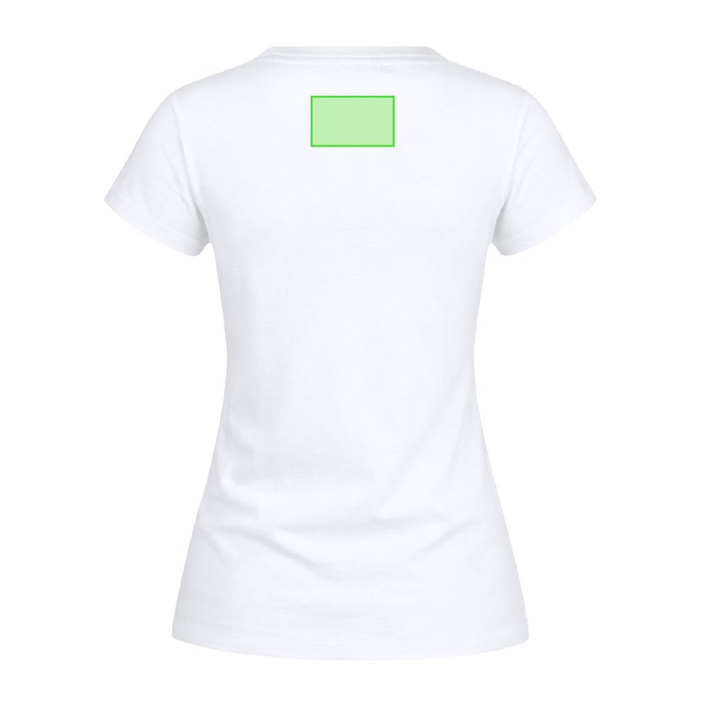 Wit Dames T-Shirt Seiyo — drukvlak hoge rug