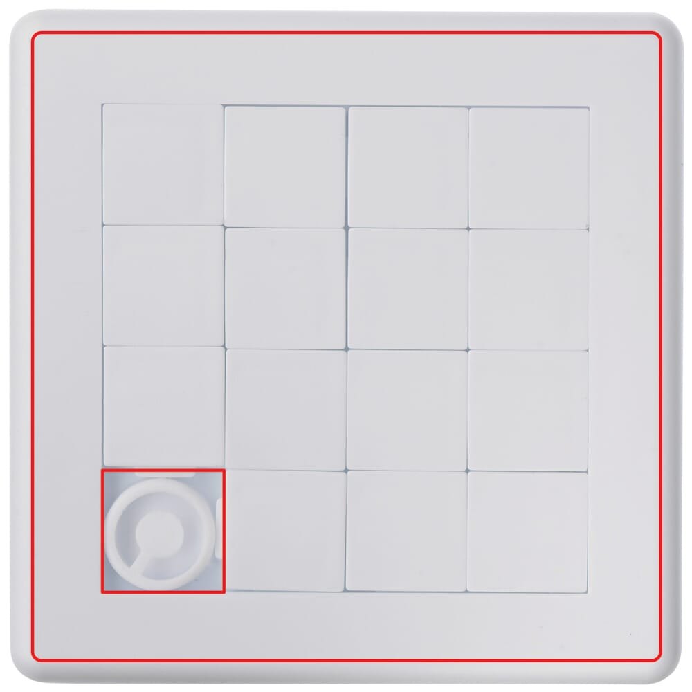 Schuifpuzzel vierkant — drukvlak rondom