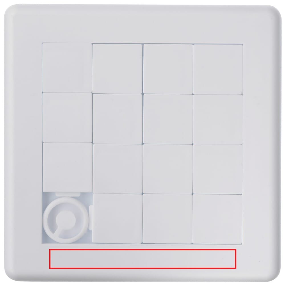Schuifpuzzel vierkant — drukvlak op de rand