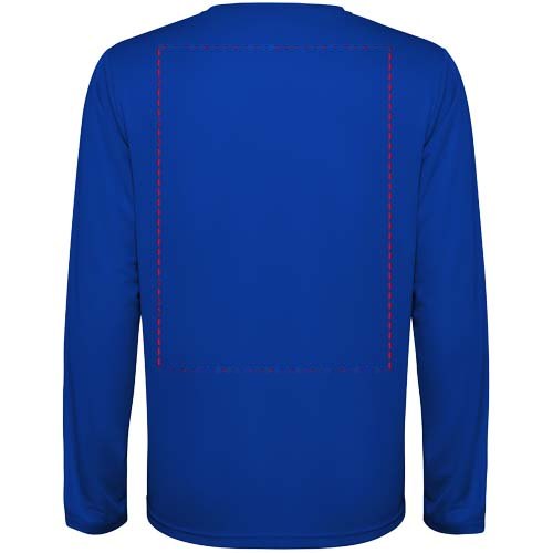 Estoril 125 g/m² T-shirt met lange mouwen voor kinderen — drukvlak achterzijde
