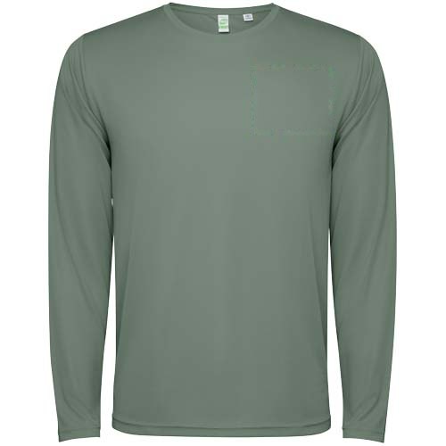 Estoril 125 g/m² T-shirt met lange mouwen voor kinderen — drukvlak linker borst