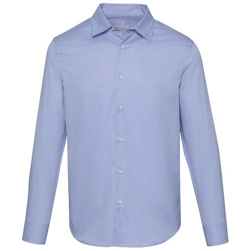 Citrine 185 g/m² twill herenoverhemd — drukvlak rechter borst