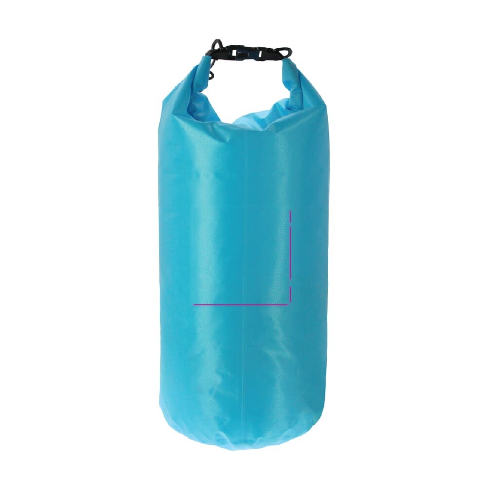 Drybag ripstop 25L IPX6 — drukvlak onderkant voorzijde
