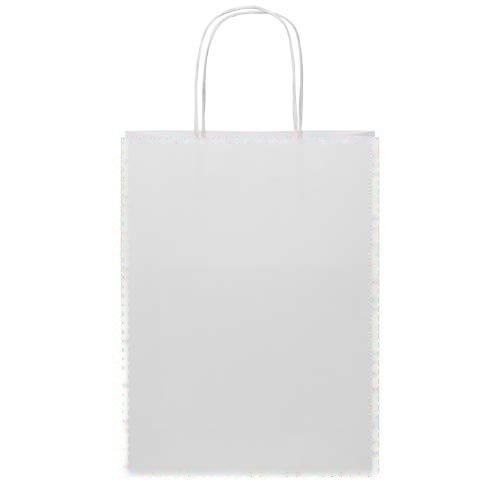 Papieren tas 120 g/m2 gemaakt van kraftpapier met gedraaide handgrepen - 24 x 9 x 32 cm — drukvlak beide zijden
