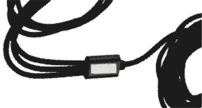Nylon oplaadkabel Sable — drukvlak onderzijde
