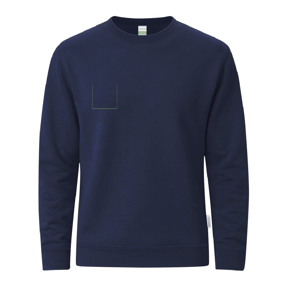 Volwassene Sweatshirt Skelton — drukvlak rechterborst