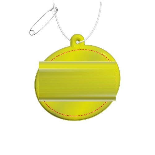 RFX™ H-09 ovale reflecterende TPU hanger — drukvlak achterkant (op reflecterende laag)
