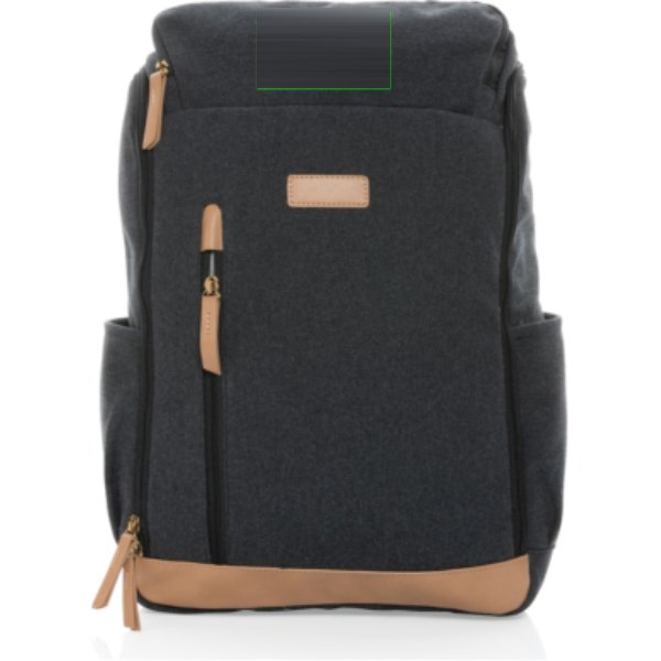 Impact AWARE™ 16 oz. rcanvas 15 inch laptoprugzak — drukvlak artikel bovenzijde