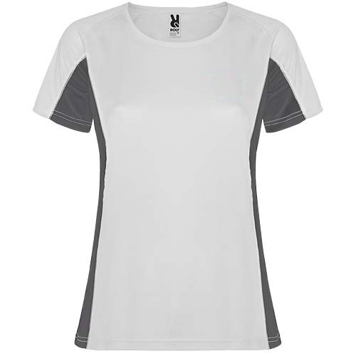 Shanghai 140 g/m² sportshirt met korte mouwen voor dames — drukvlak linker borst
