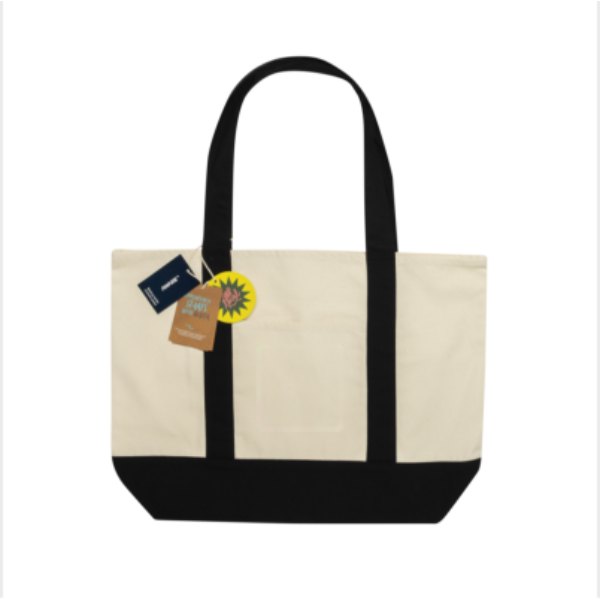 SHOP LOCAL AWARE™ recycled cotton 350gsm Tote bag — drukvlak artikel achterzijde