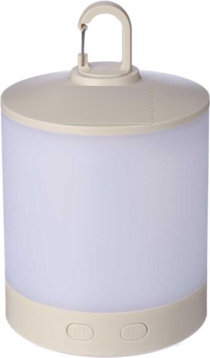 ABS multifunctionele lamp Araminta — drukvlak bovenzijde