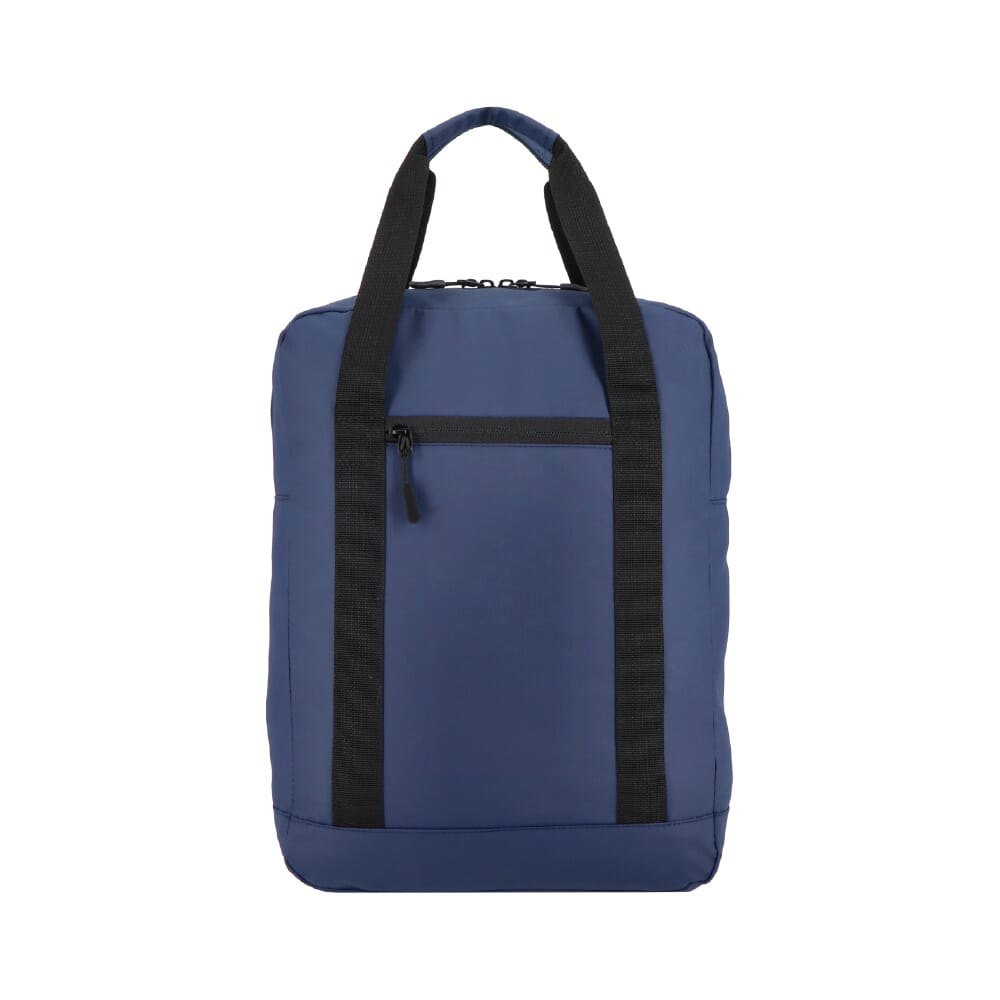 PU gecoate 600D gerecycled PET rugzak 27.5 x 12 x 37.5 cm 12 L — drukvlak midden op voorzijde