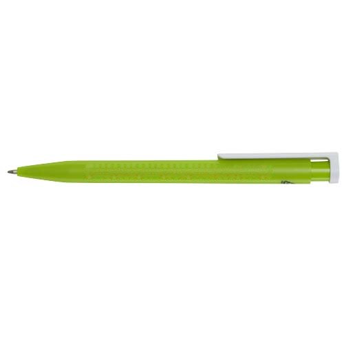 Unix balpen van gerecycled plastic (blauwe inkt) — drukvlak romp