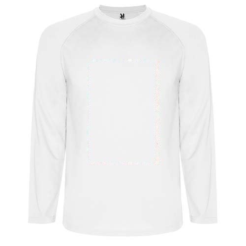 Montecarlo 150 g/m² heren sport t-shirt met lange mouwen — drukvlak impact volledige voorzijde