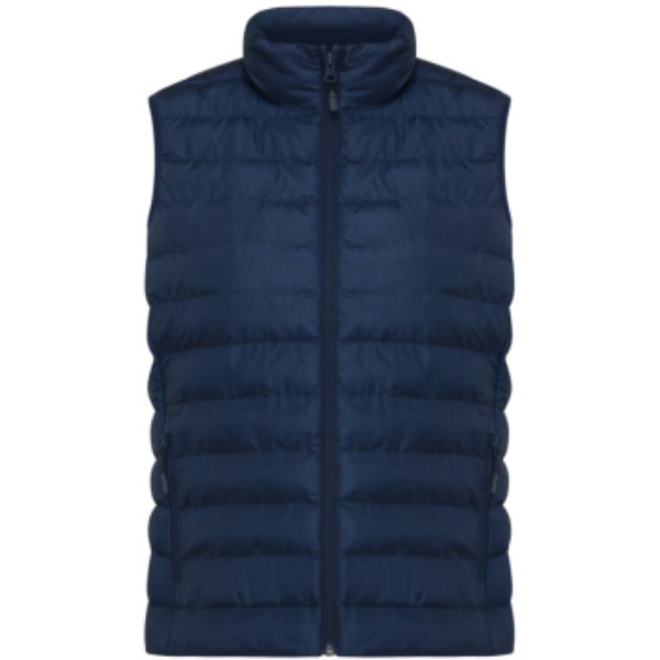 IQONIQ Meru dames gerecycled polyester bodywarmer — drukvlak borst rechterzijde