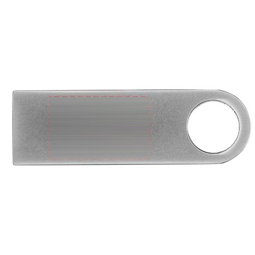 Compact aluminium USB-stick — drukvlak voorzijde