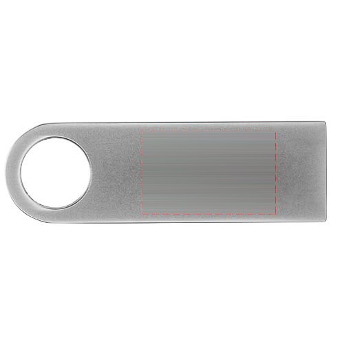 Compact aluminium USB-stick — drukvlak achterzijde
