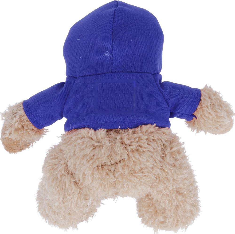 JOHNNY - Teddybeer met sweatshirt — drukvlak tshirt achterzijde