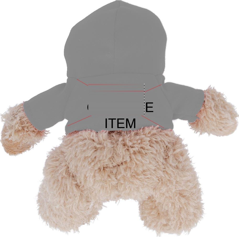JOHNNY - Teddybeer met sweatshirt — drukvlak tshirt achterzijde ts