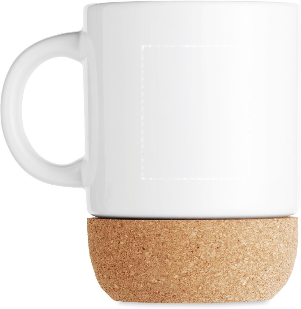 SUBCORK - Sublimatie mok met kurk detail — drukvlak linkshandig