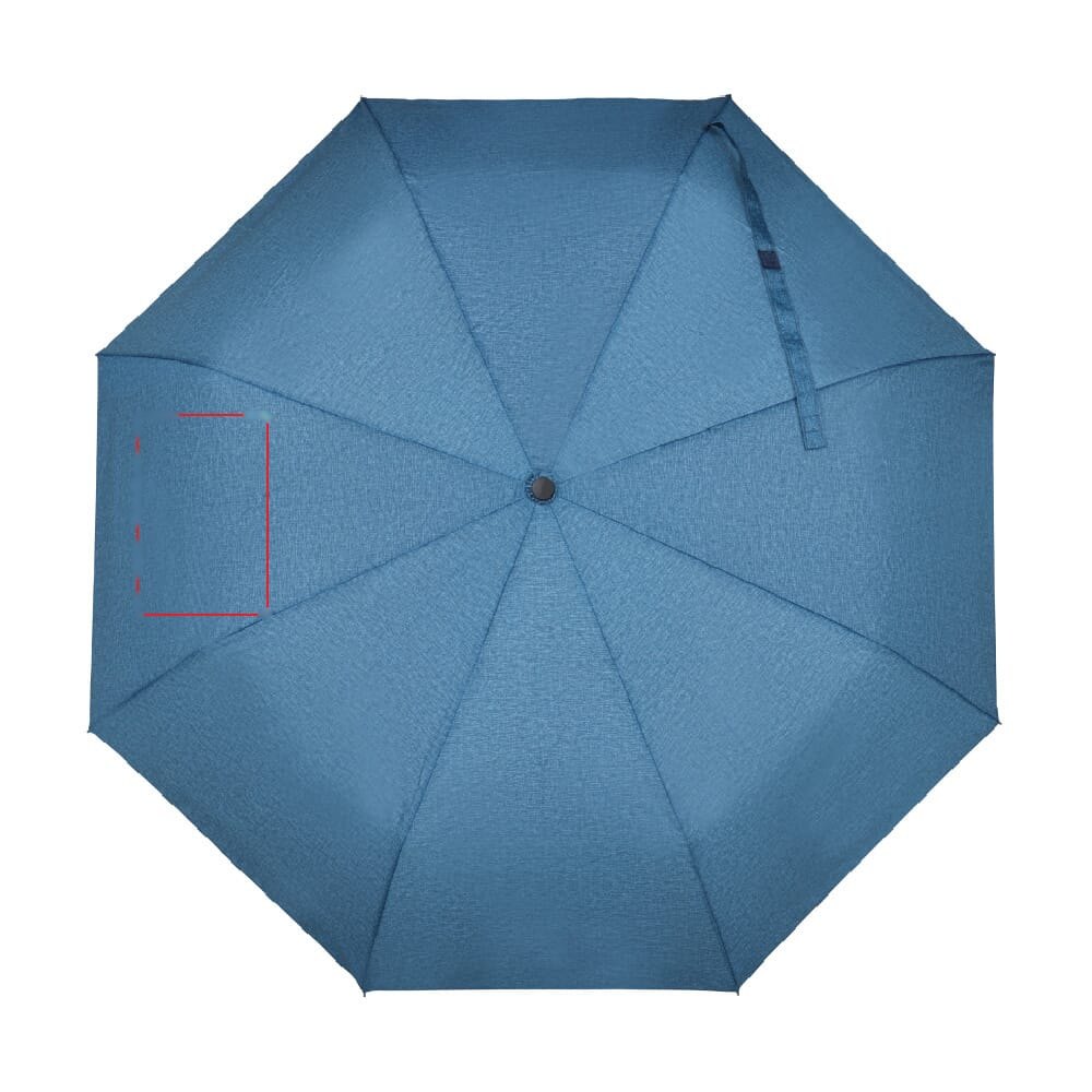 Opvouwbare paraplu 21” R-PET auto open — drukvlak paneel links