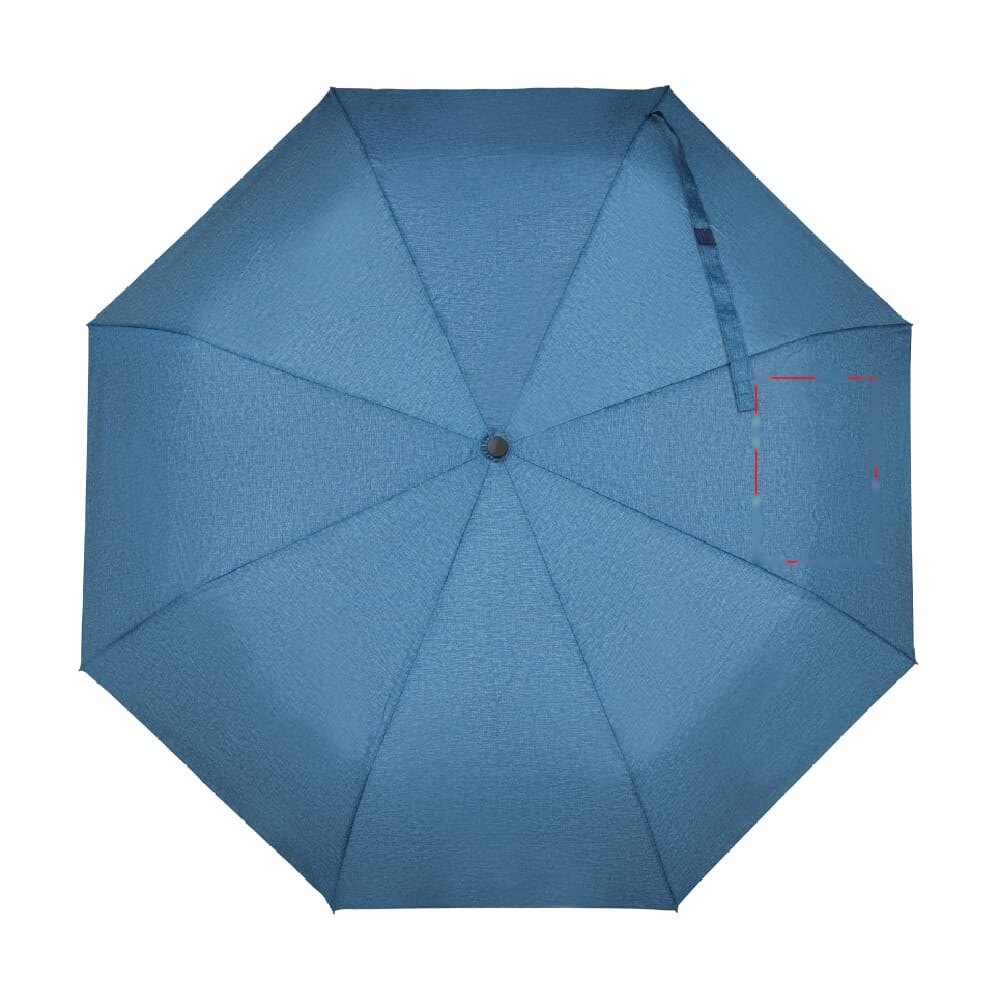 Opvouwbare paraplu 21” R-PET auto open — drukvlak paneel rechts