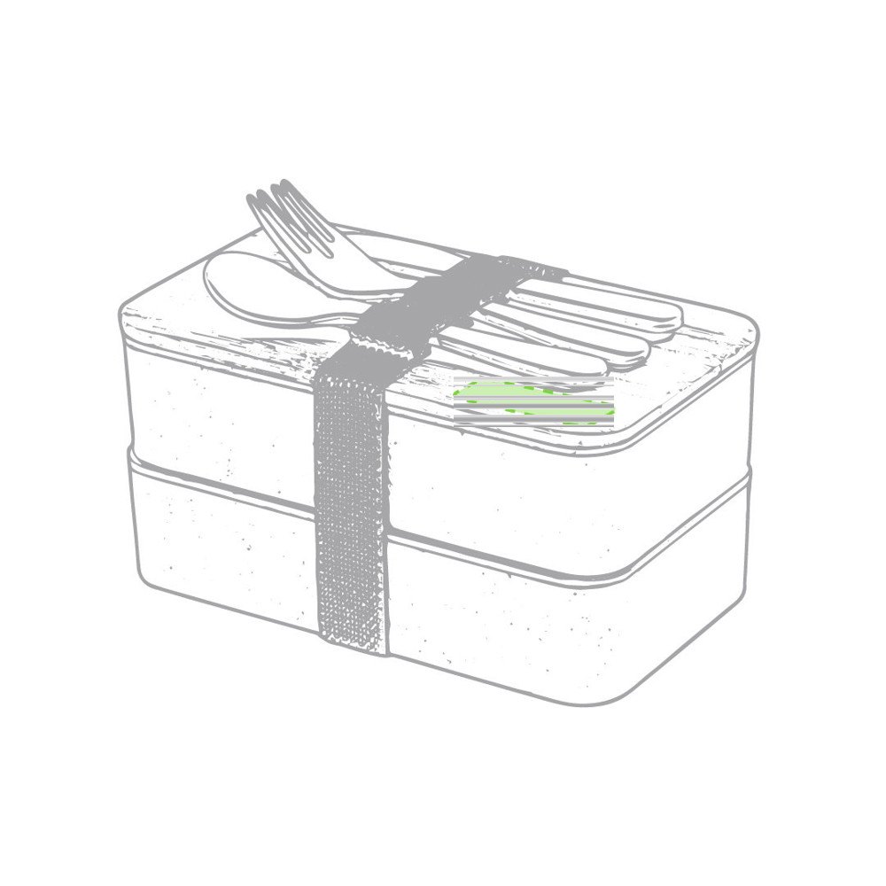 Antibacterieel Lunch Box Fandex — drukvlak gecentreerd op deksel
