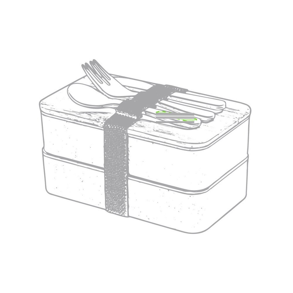 Antibacterieel Lunch Box Fandex — drukvlak op het handvat van het mes