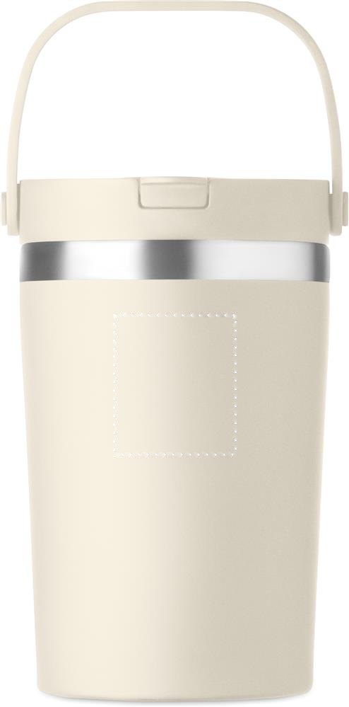 COZYCUP - Dubbelwandige beker 350ml — drukvlak achterzijde boven