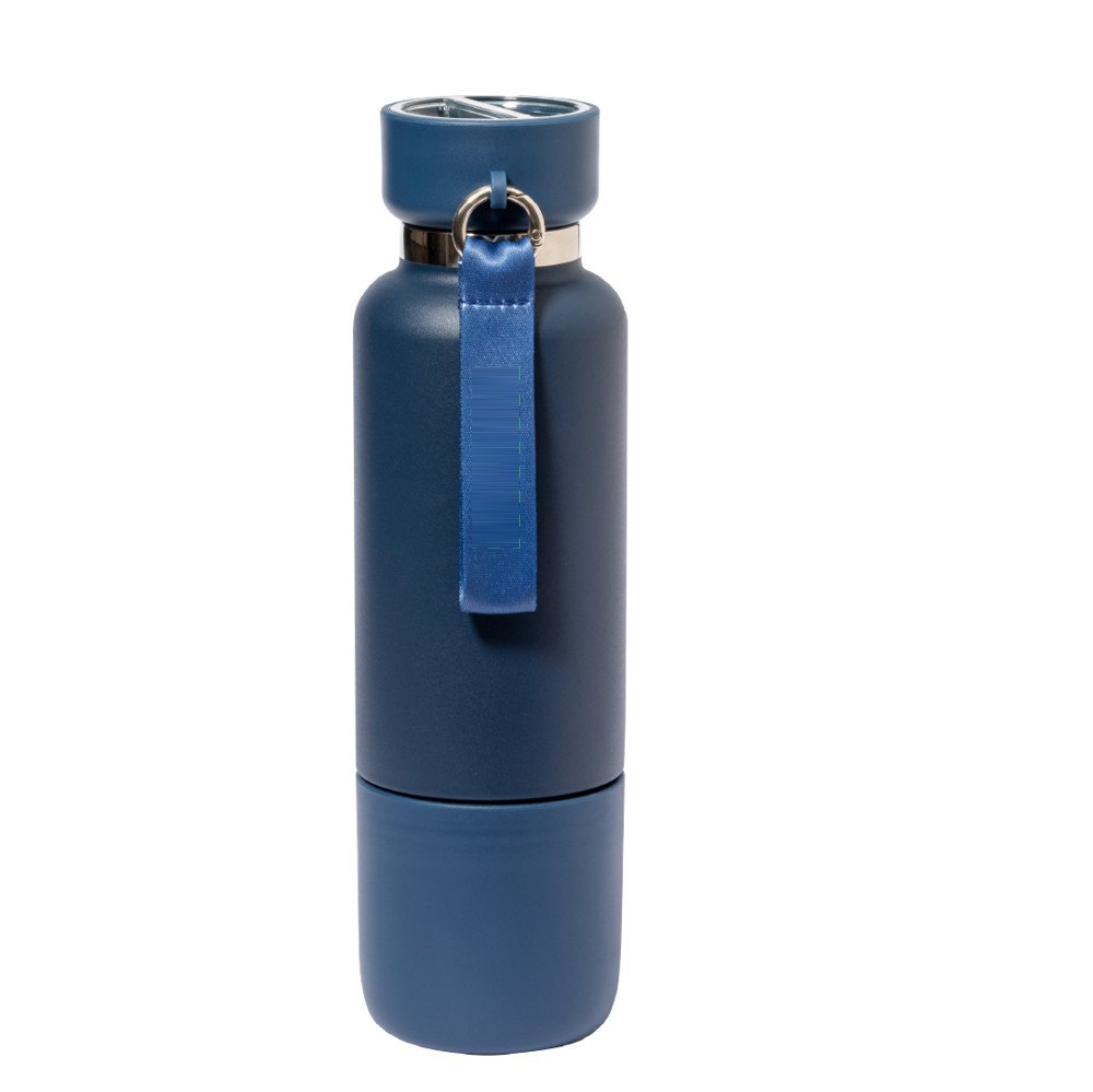 Thermoskan-Fles Flautrok — drukvlak op de draaglus