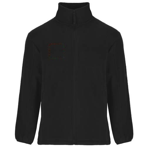 Artic fleece kinderjack met volledige rits — drukvlak rechter borst