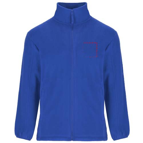 Artic fleece kinderjack met volledige rits — drukvlak linker borst